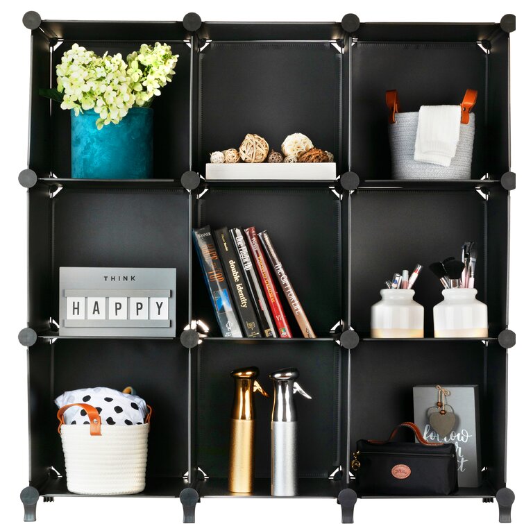 9-CUBE ORGANIZER Storage Shelf Rack Cabinet Closet Shelves Living Room Furniture 