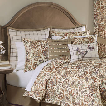 Rose Tree Izabelle Jacobean Floral Reversible Comforter Set Wayfair
