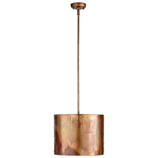 Copper Cylinder Pendant Light braithwaite 1 light drum pendant