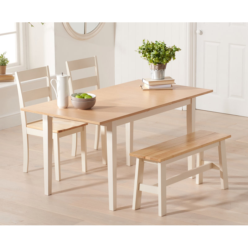 Extendable Dining Table Set With Bench beachcrest home barstow extendable dining set with 2 chairs and 1 bench wayfair co uk