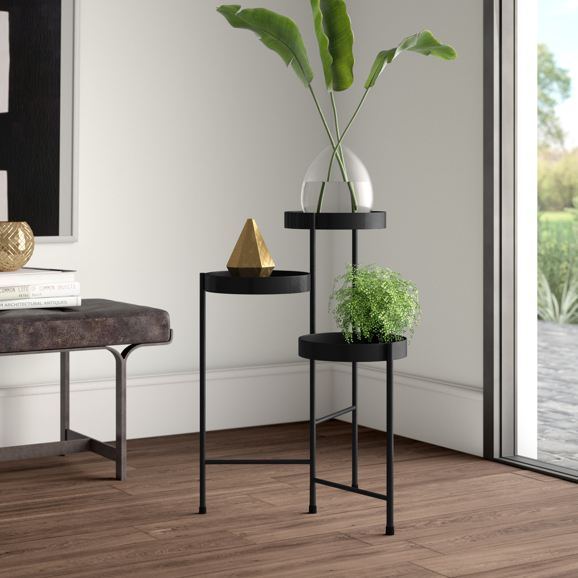 Mercury Row Lofgren Metal Multi Tiered Plant Stand Reviews Wayfair