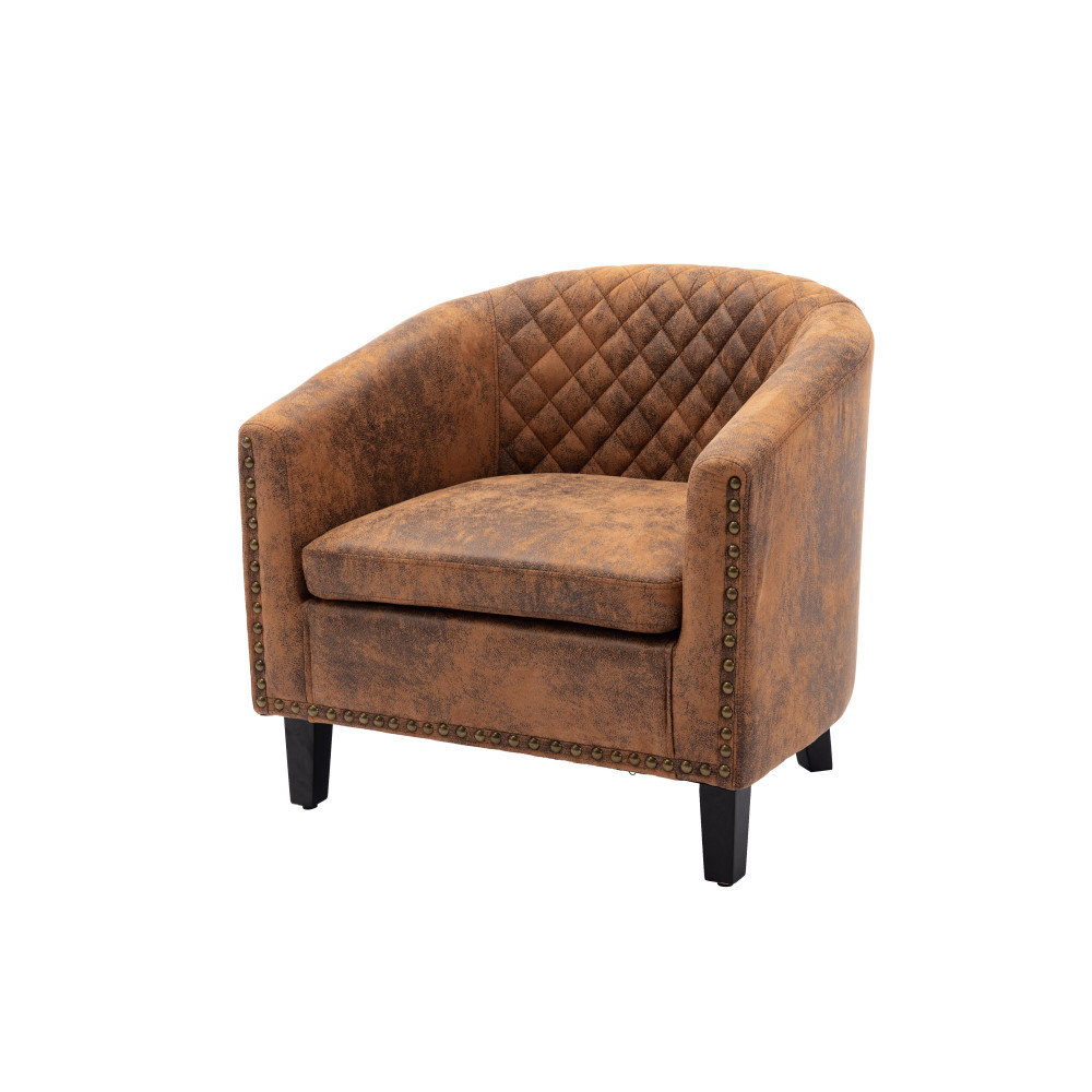 Red Barrel Studio Coolmore Accent Barrel Chair Living Room Chair With Nailheads And Solid Wood Legs Red Linen Wayfair