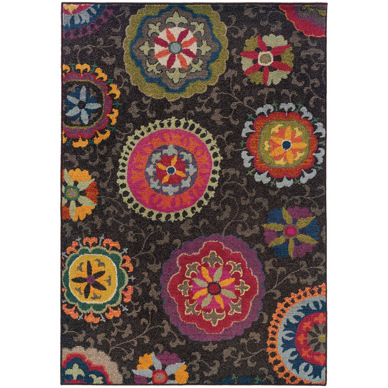 Bungalow Rose Terrell Floral Green Red Yellow Area Rug Reviews Wayfair,Brown Hair Girl Drawing Aesthetic