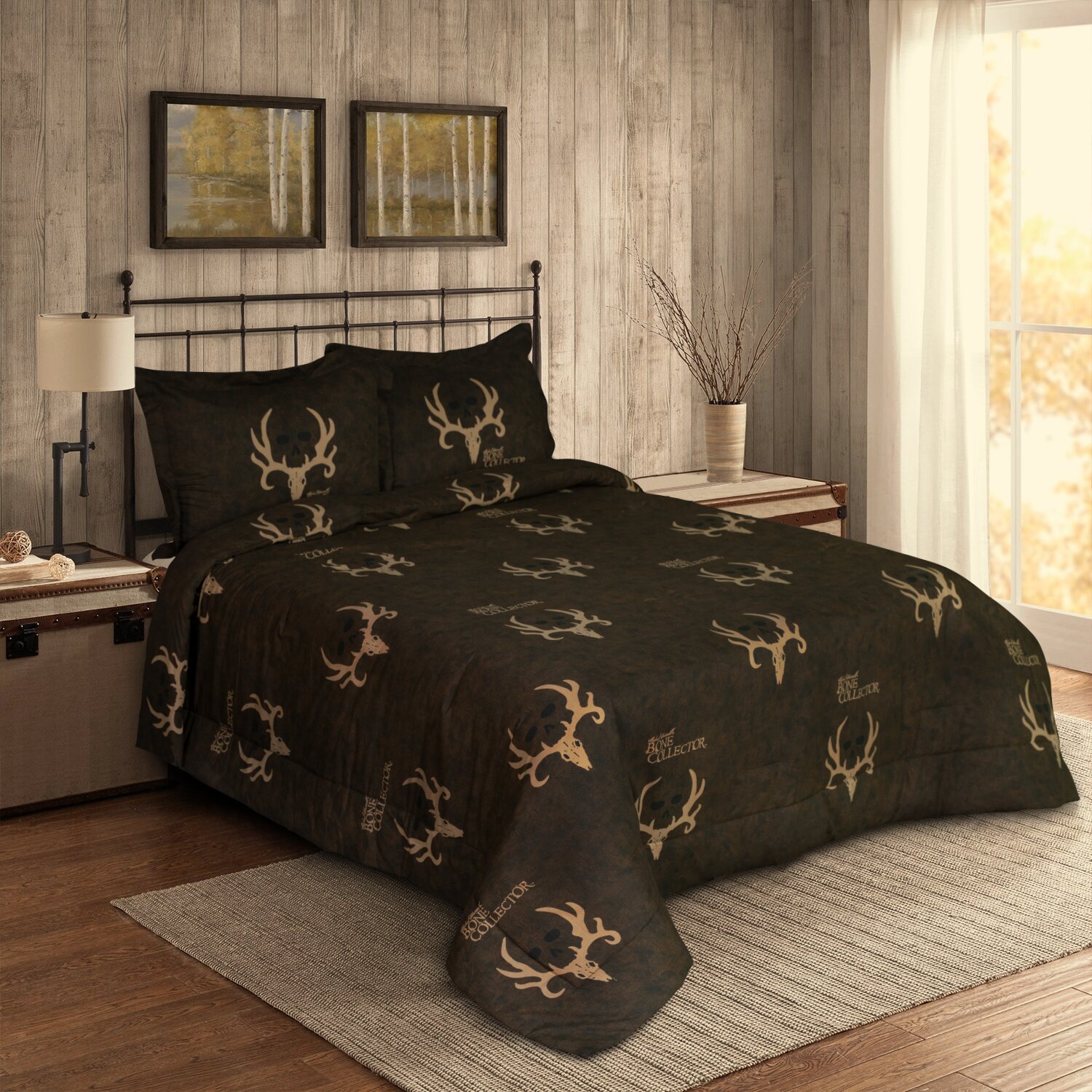 Bone Collector 100% Polycotton Rustic Skull & Hunting Bone Comforter ...