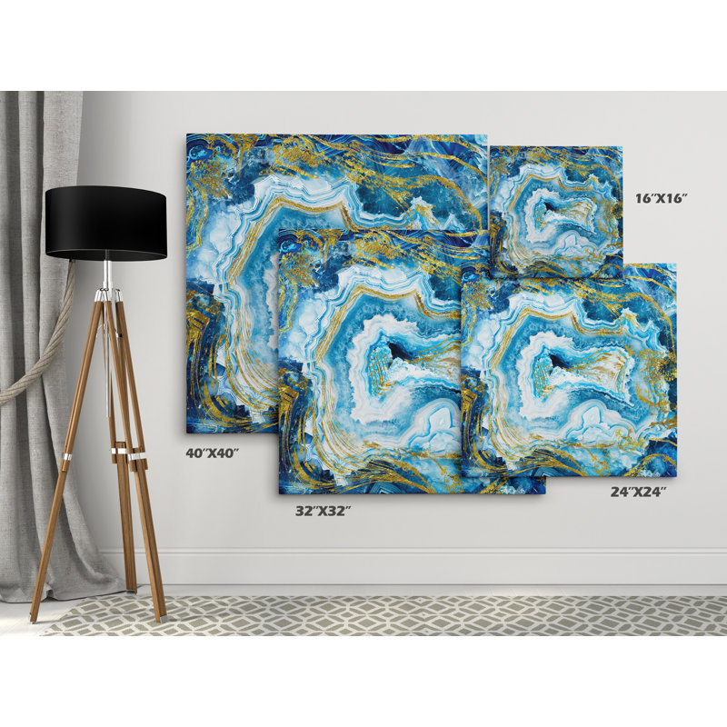 Mercer41 Touch Of Gold Agate Ii Oil Painting Print On Wrapped