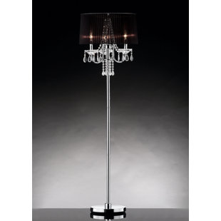 Crystal Chandelier Floor Lamp Wayfair Crystal Drop 46 5 Floor Lamp
