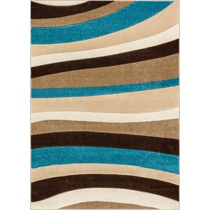 Rad Wave Blue/Brown Area Rug