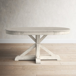 minerva pine solid wood trestle dining table