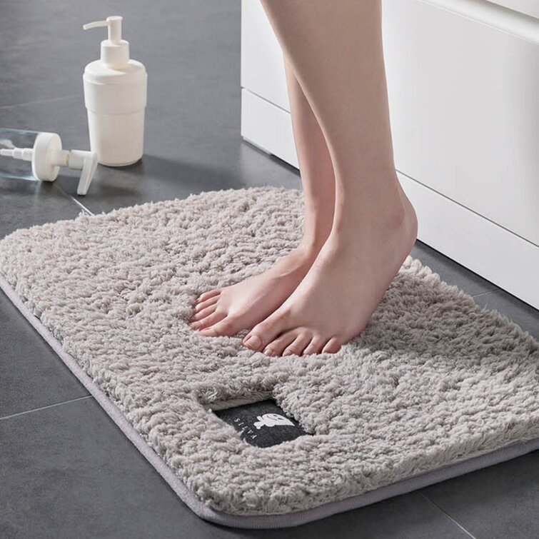 Soft Bathroom Microfibre Anti-Skid Mat Carpet Shower Soft Rugs Bath Floor Mat US 