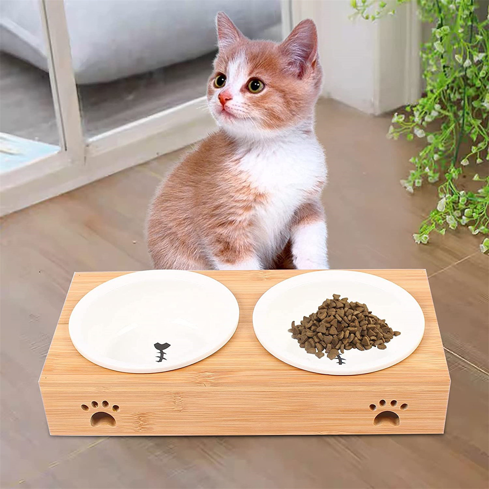 high cat feeding table