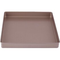 Cookies and more Invero® Square 8-inch Non-Stick Cake Tin Oven Tray ideal for Baking Cakes