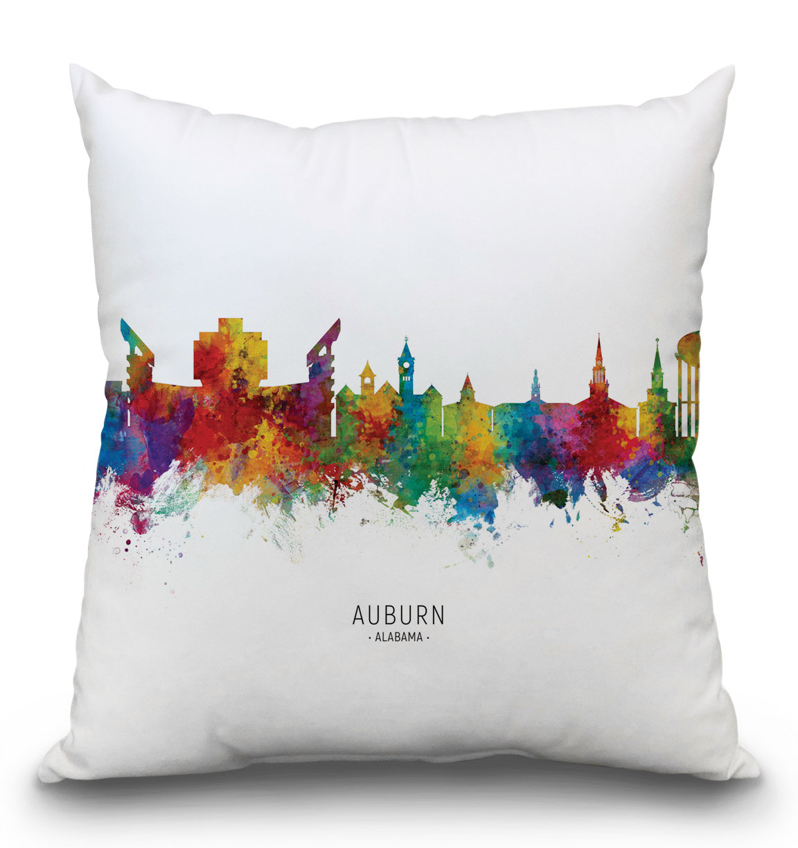 East Urban Home Auburn Alabama Skyline Throw Pillow Wayfair