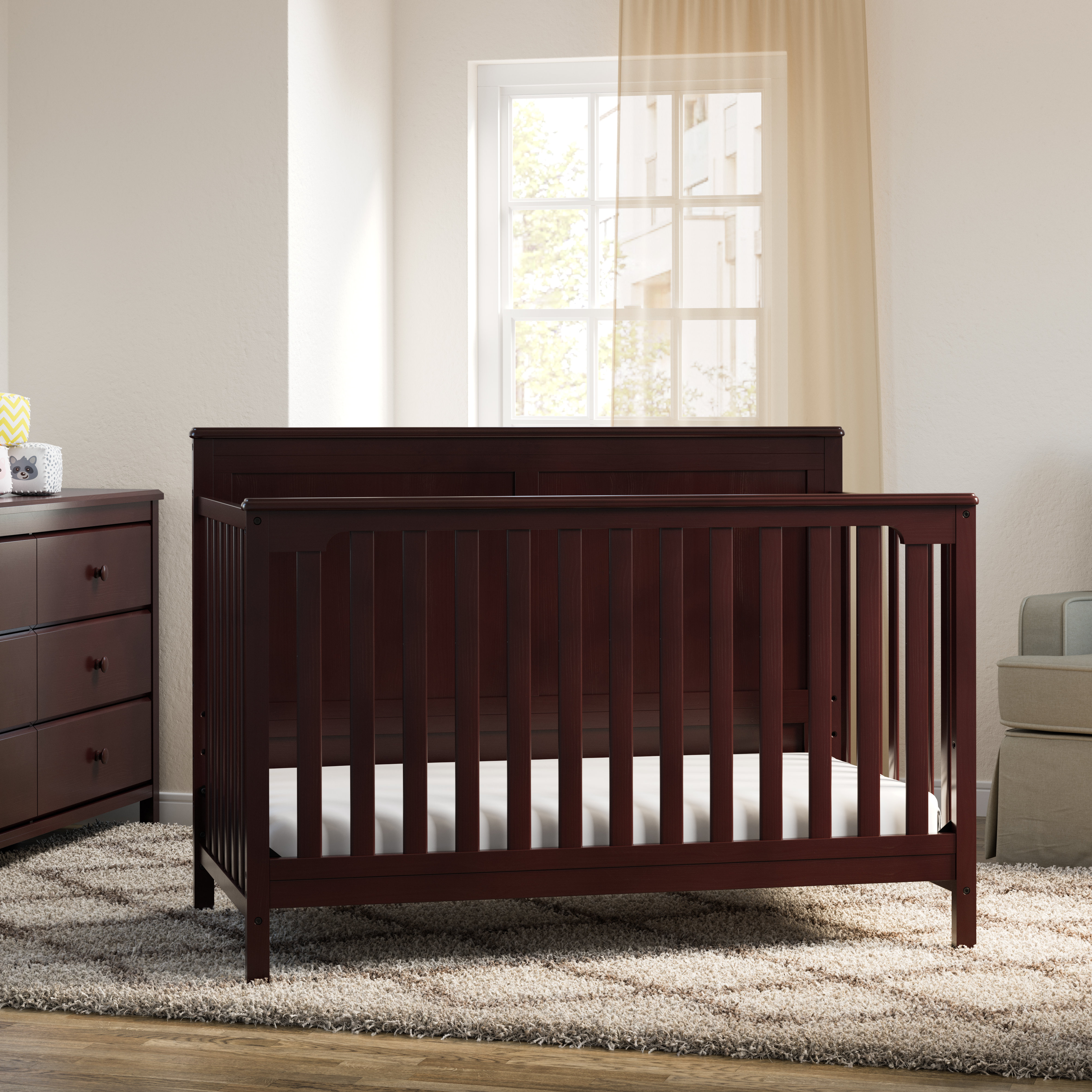 espresso convertible crib