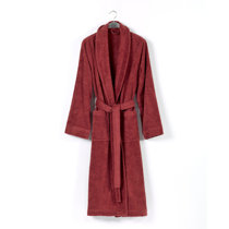 red towelling dressing gown