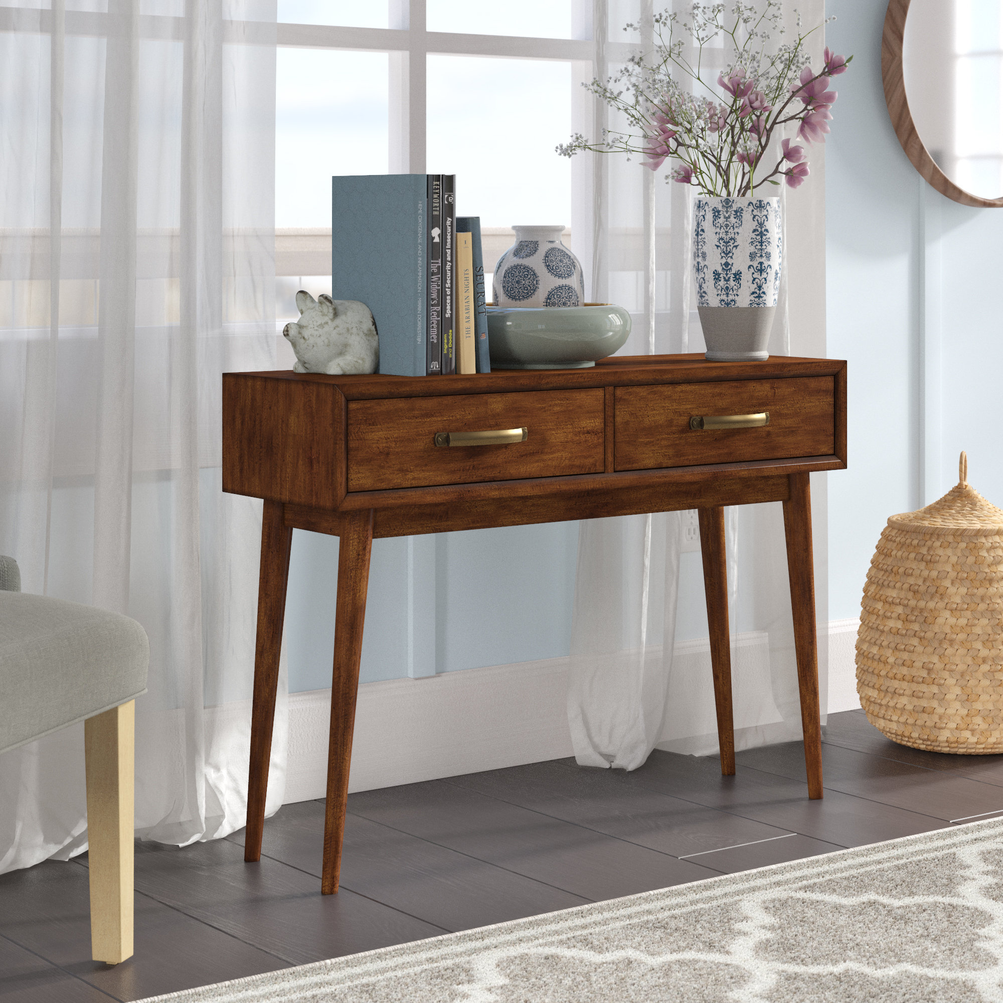 Morris Mid Century Modern Console Table Morris Mid Century Modern Console Table