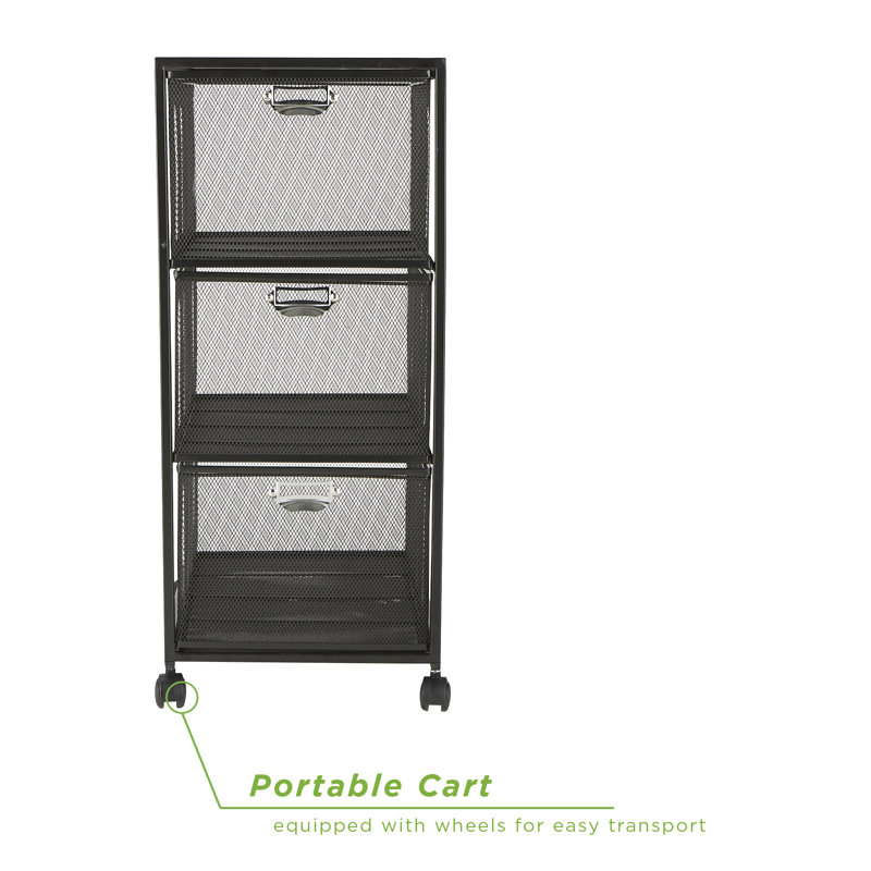 Mind Reader 3 Tiered Drawers Utility Cart Wayfair