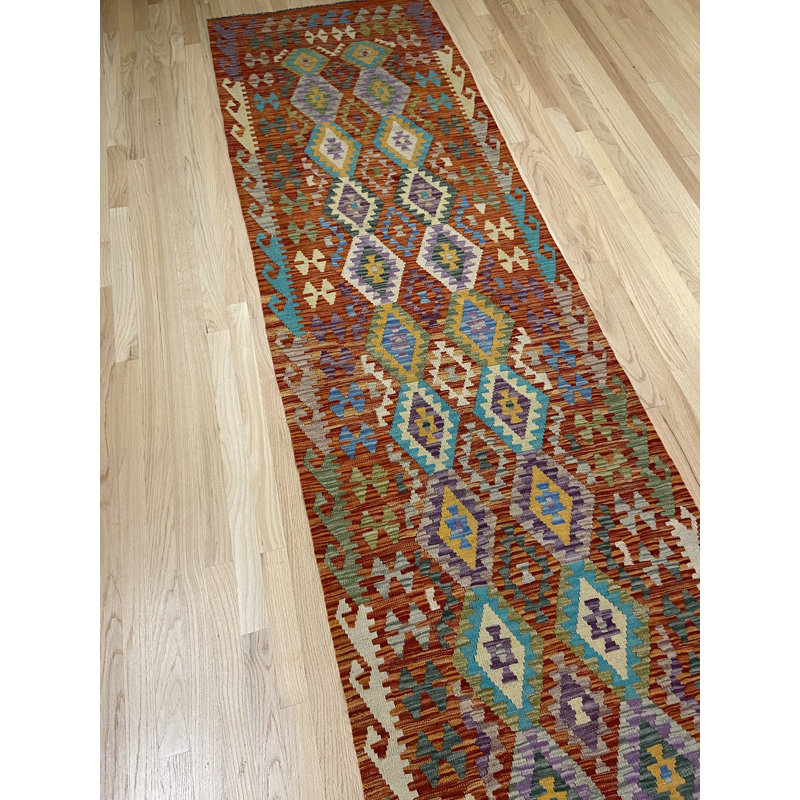 Foundry Select Runner Hames Southwestern Handmade Kilim Wool Red Area Rug Wayfair