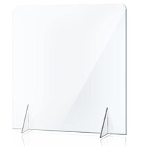 Office Shop Nail Salon Sneeze Guard Protective Clear Acrylic Screen Panel Stand 