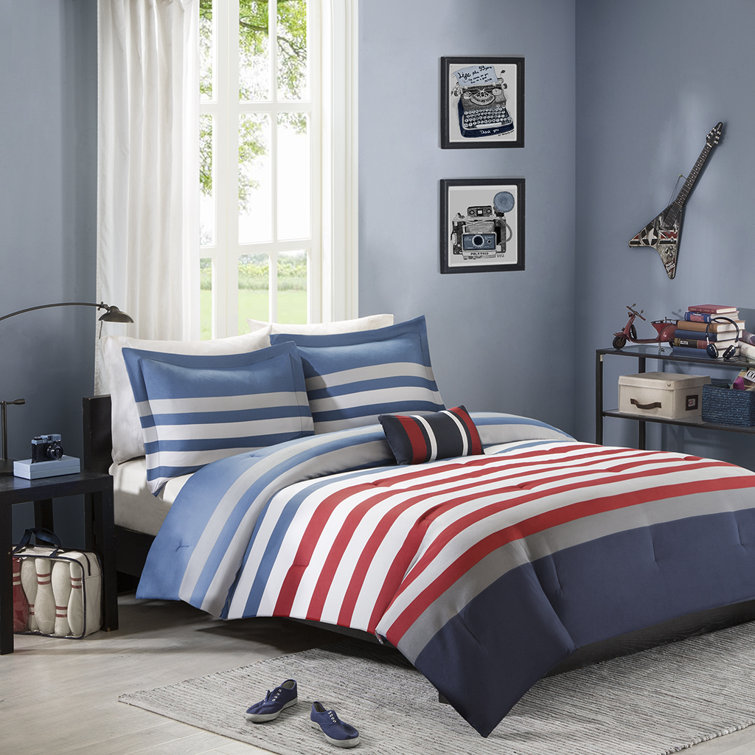 boys striped bedding