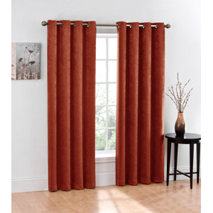 Bangor Chevron Blackout Grommet Curtain Panels (Set of 2)