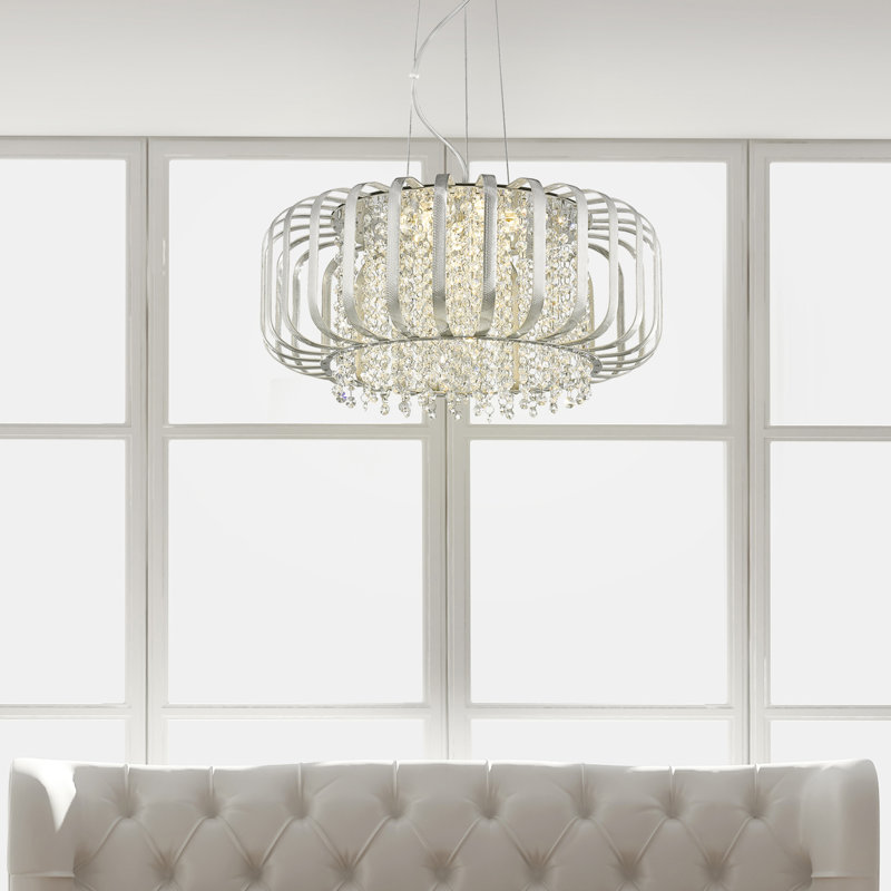 Ove Decors Adelizza 6 - Light Shaded Drum LED Chandelier ...