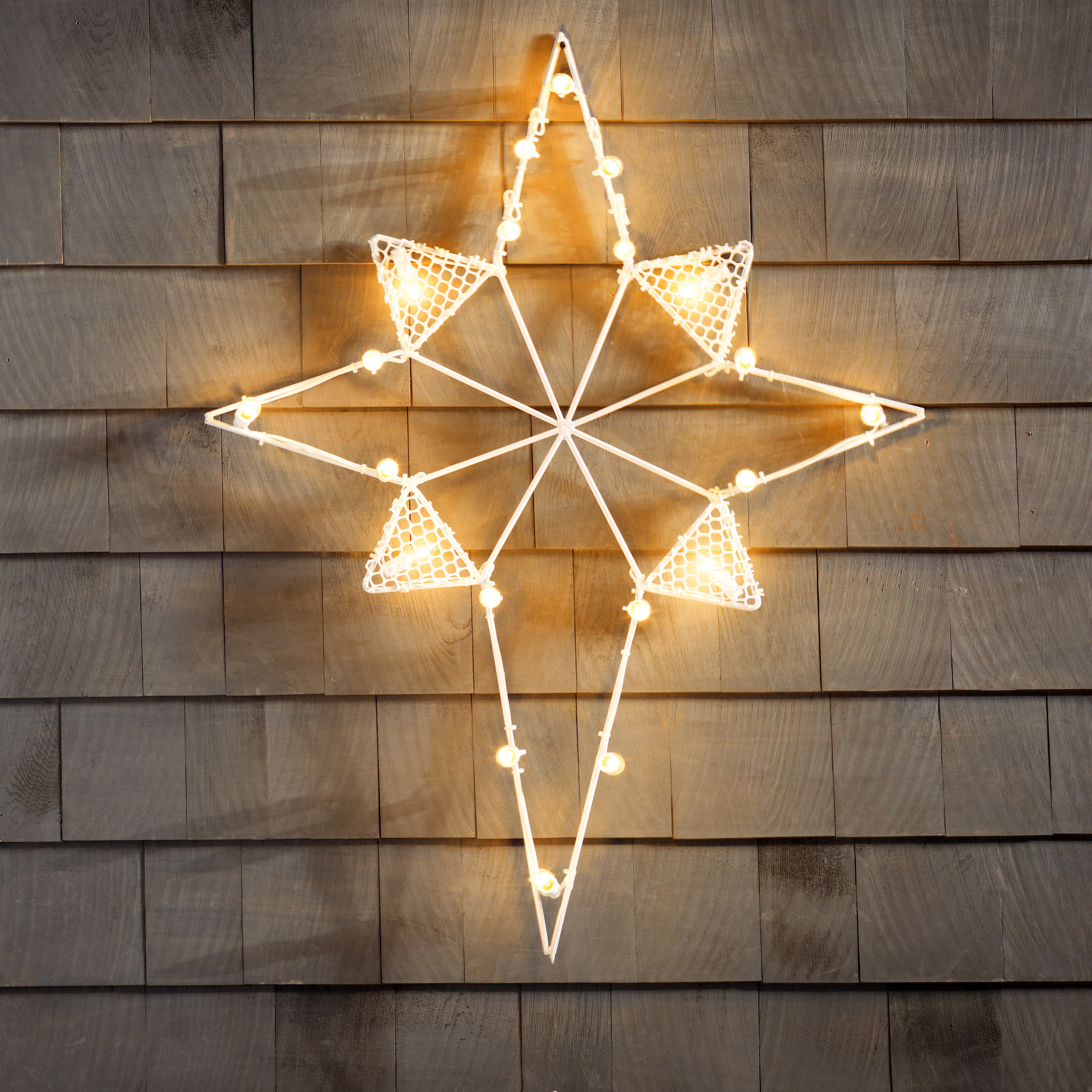lighted star christmas decorations