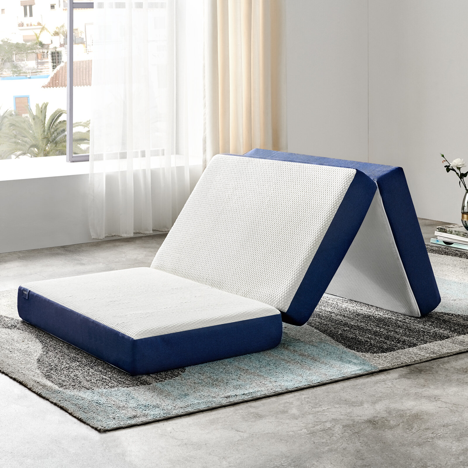 tri fold foam futon