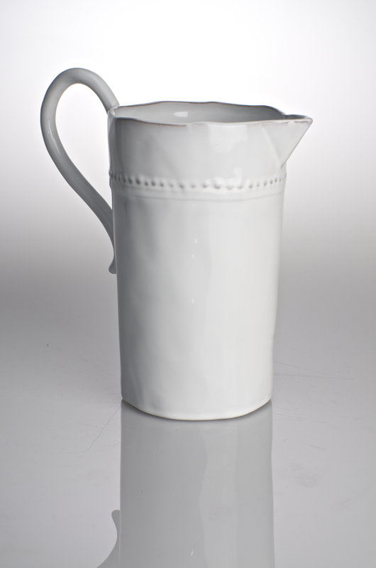 Charlot French Beaded Rim Pitcher #french #pitcher #stoneware #frenchcountry