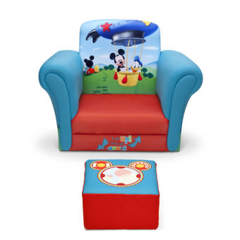 Delta Children Mickey Mouse Upholstered Kids Club Chair And Ottoman Reviews Wayfair
