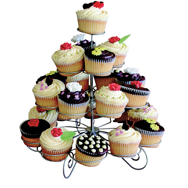 KitchenWorthy 4 Designer Cupcake/Muffin Tiered Stand & Reviews Wayfair