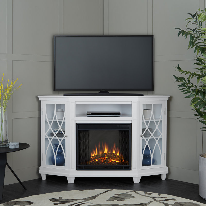 Real Flame Lynette Tv Stand For Tvs Up To 55 With Fireplace
