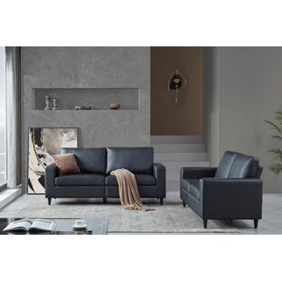 Sofa And Loveseat Sets Morden Style PU Leather Couch Furniture Upholstered 3 Seat Sofa Couch And Loveseat For Home Or Office (2+3 Seat) by Latitude Run