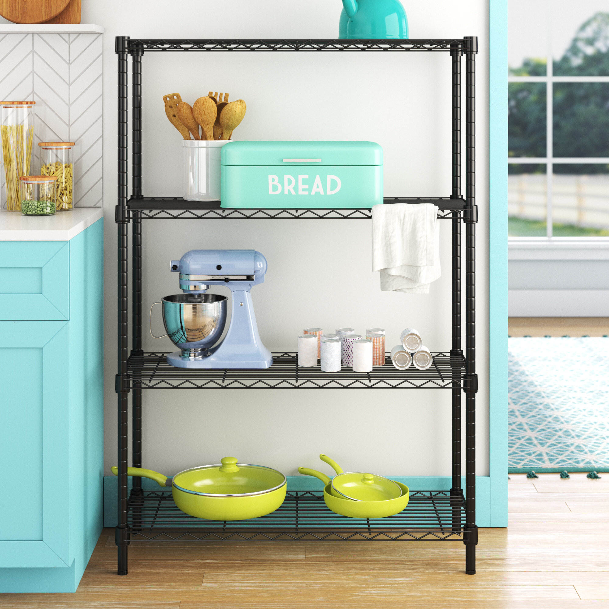 Wayfair Basics Alberty 54 H X 36 W X 14 D 4 Shelf Shelving Unit Reviews Wayfair