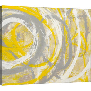 Yellow Aura by Erin Ashley Framed Graphic Art Print on Canvas