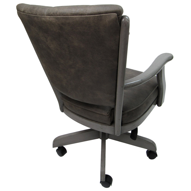 Charlton Home Caster Dining Chair On Wheels Solid Wood Classic Iron Grey Wayfair
