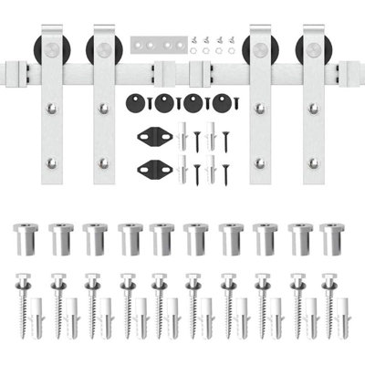 Sliding Standard Double Barn Door Hardware Kit winsoon Track Length 120 in