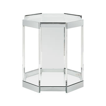 Mercury Row Richlands Glass Top Pedestal End Table Reviews Wayfair