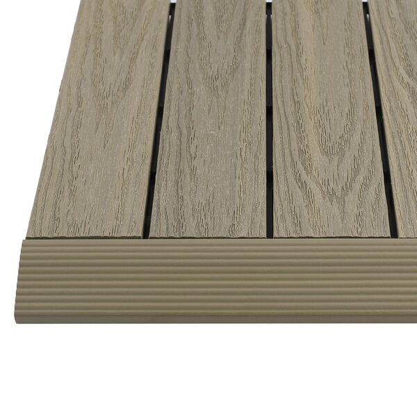 NewTechWood 12" x 2" Composite Interlocking Deck Edge Trim ...