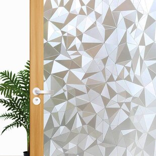 3D Static Cling Window Film Translucent Church Glass Closet Door Stickers Decor 