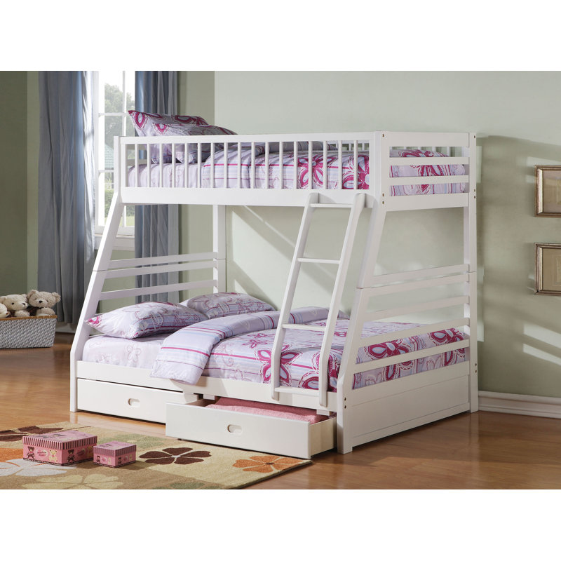 Harriet Bee Fryman Twin Over Full Bunk Bed With Drawers Wayfair