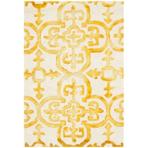 Naples Park Hand-Tufted Yellow Area Rug