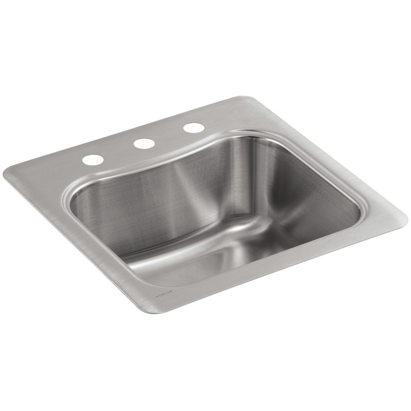 K 3363 3 Na Kohler Staccato Top Mount Single Bowl Bar Sink With 3