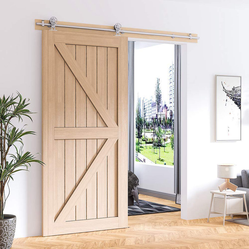 Winsoon Sliding Standard Single Barn Door Hardware Kit Reviews Wayfair