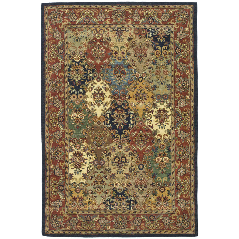Astoria Grand Costilla Oriental Handmade Tufted Wool Multi Burgundy Area Rug Reviews Wayfair