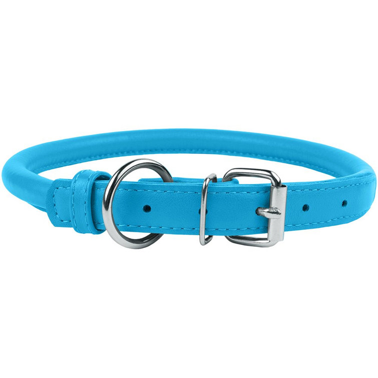 rolled leather cat collar
