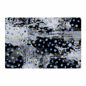 Vasare Nar Moon Polka Dot Art Deco Abstract Blue Area Rug