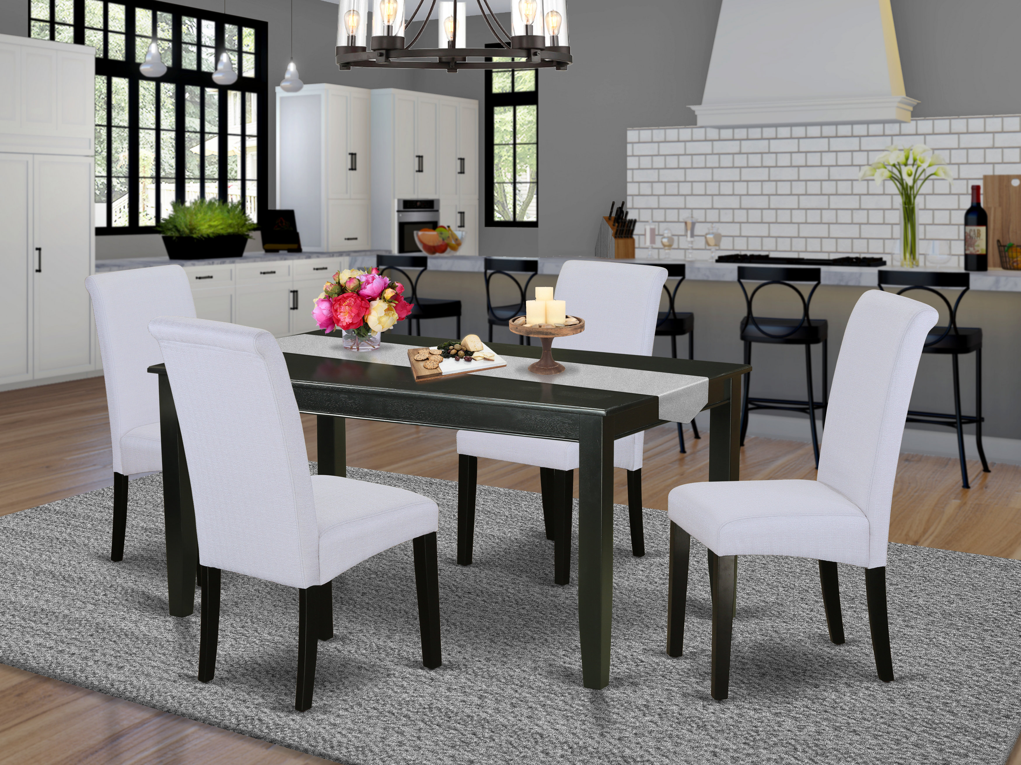 Winston Porter Bailee 4 Person Solid Wood Dining Set Wayfair 8630