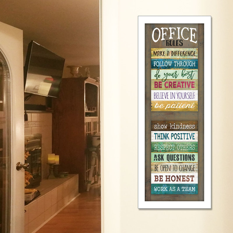 August Grove Office Rules Framed Textual Art Reviews Wayfair Office Rules Framed Textual Art