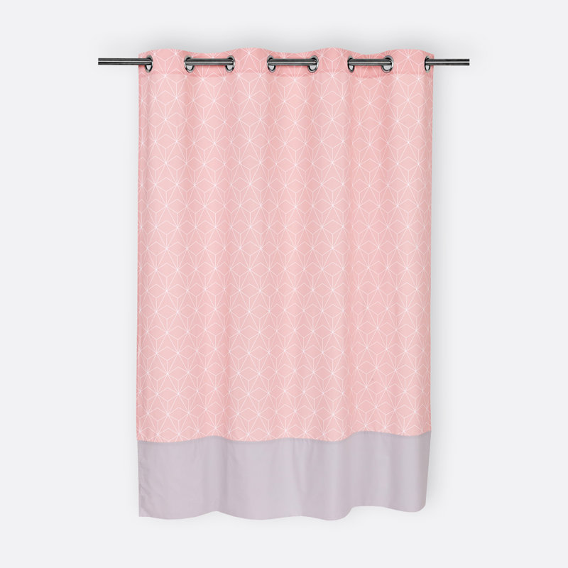 Kraftkids White Thin Diamonds Eyelet Room Darkening Curtains