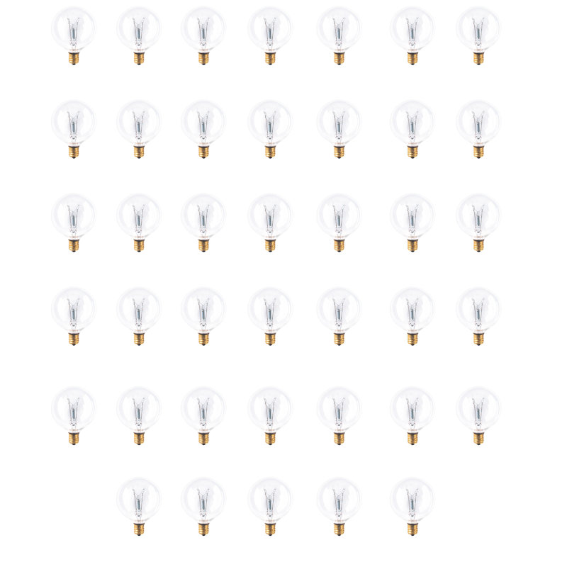 Bulbrite Industries 40 Watt G16 5 Incandescent Dimmable Globe Light Bulb 2700k E12 Candelabra Base Wayfair